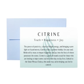 Citrine Card for Loose Crystals