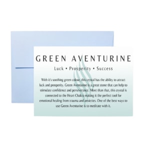 Green Adventurine Card for Loose Crystals