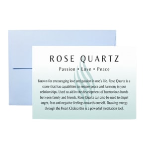 Rose Quartz Card for Loose Crystals