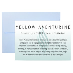 Yellow Aventurine Card for Loose Crystals