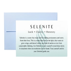 Selenite Card for Loose Crystals