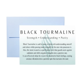 Black Tourmaline Card for Loose Crystals