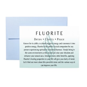 Fluorite Card for Loose Crystals