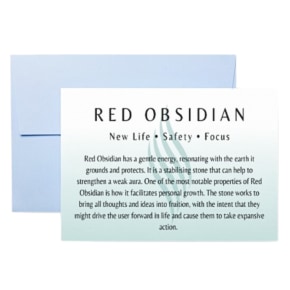 Red Obsidian Card for Loose Crystals