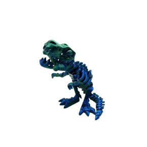 Two-Tone Blue Green 3D Printed T-Rex