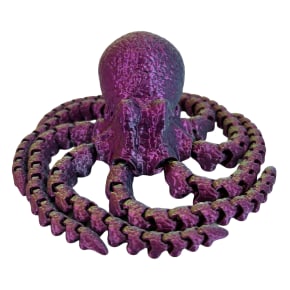 Purple Blue Green 3D Printed Octopus