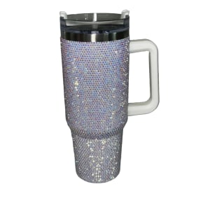 White Diamante Bottle 40oz