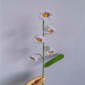 Purple Lily of the valley Crochet Flower