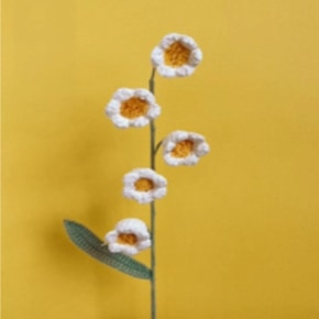 White Lily of the valley Crochet Flower
