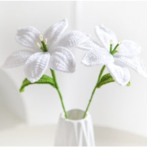 White Lily Crochet Flower