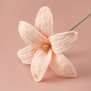 Peach Lily Crochet Flower
