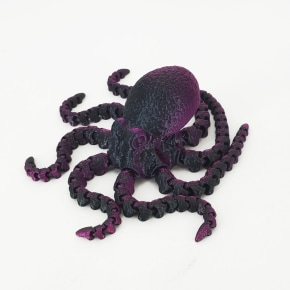 Black Purple 3D Printed Octopus