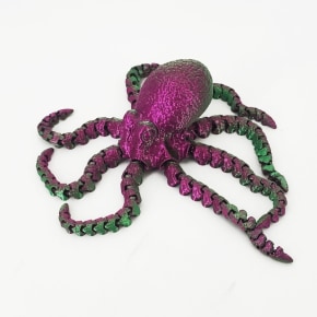 Green Purple 3D Printed Octopus