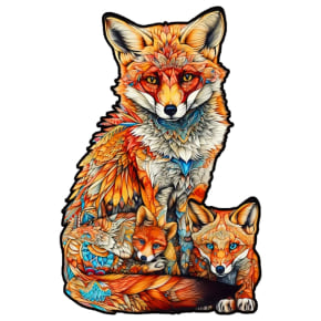 Fox Family Wooden Puzzle - 300pcs