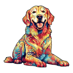 Golden Retriever Wooden Puzzle - 300pcs