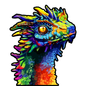 Rainbow Dragon Wooden Puzzle - 300pcs