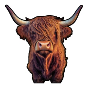 Highland Cow Wooden Puzzle - 300pcs