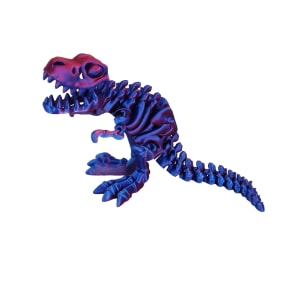Purple Blue 3D Printed Large T-Rex