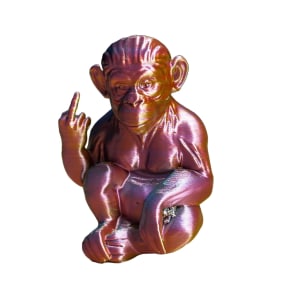 Red Gold 3D Printed Monkey