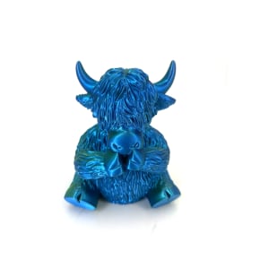Blue Green 3D Printed Highland Cow C