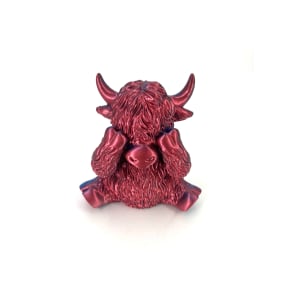 Purple Blue Green 3D Printed Highland Cow D