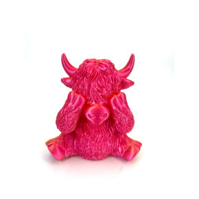 Red Gold 3D Printed Highland Cow D