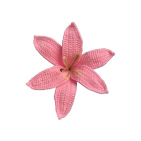 Pink Lily Crochet Flower