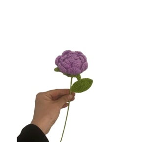Purple Rose Crochet Flower