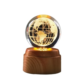 Globe Rotating 3D Crystal Globe Light