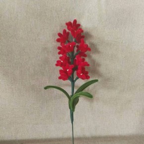 Red Hyacinth Pipe Cleaner Flower