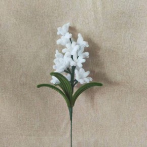 White Hyacinth Pipe Cleaner Flower