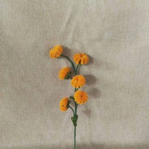 Orange Persimmon Pipe Cleaner Flower