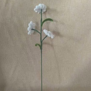 White Lily Pipe Cleaner Flower