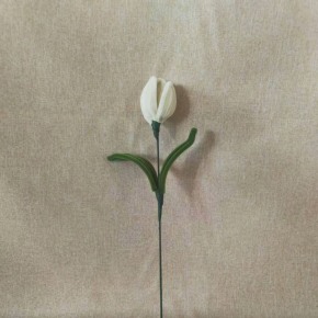 White Tulip Pipe Cleaner Flower