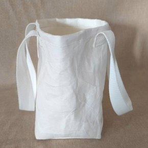 White Pipe Cleaner Flower Bag with Handles