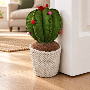 Barrel Cactus Pot Door Stop