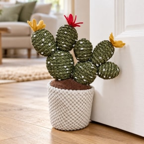 Bunny Ear Cactus Pot Door Stop