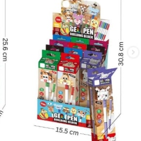 Puzzle Gel Pen Assorted CDU - 12pcs