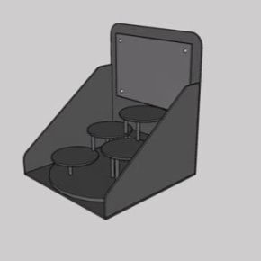 Acrylic Stair Display With Back Board