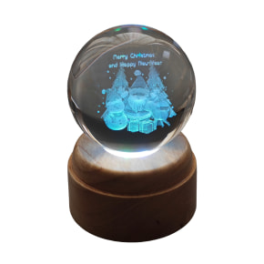 Carol Singers Rotating 3D Crystal Globe Light - Wo
