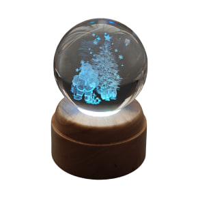 Under the Tree Rotating 3D Crystal Globe Light - W