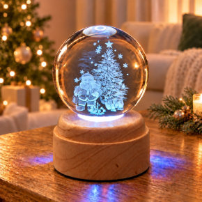 Under the Tree Rotating 3D Crystal Globe Light - W