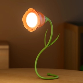Rose Flower Stem Lamp - Orange