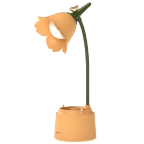 Flower Desk Lamp with Pen Holder - Pink