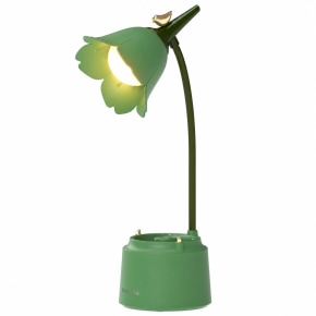 Flower Desk Lamp with Pen Holder - Green