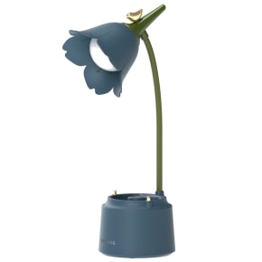 Flower Desk Lamp with Pen Holder - Blue