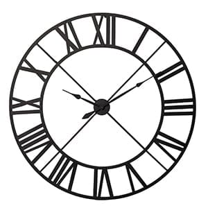 Coach House Black Metal Outline Clock