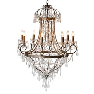 Coach House Large Glass Droplets Chandelier