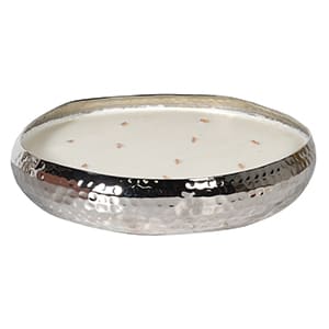 Coach House Large Silver Tubour Rose Candle 