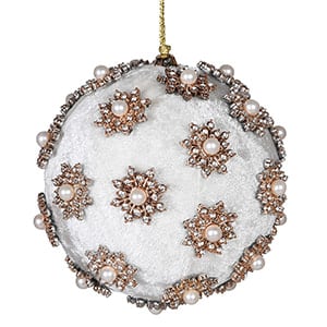 Ivory Pearl Sun Bauble
